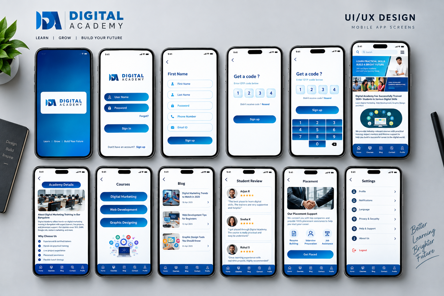 Digital Academy — Mobile App UI/UX Design